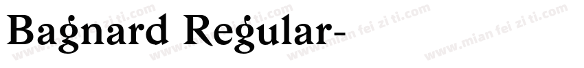 Bagnard Regular字体转换